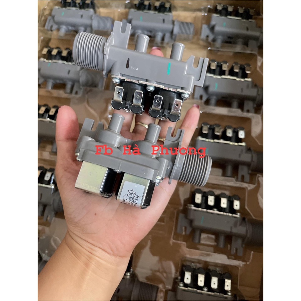 Van cấp đôi máy giặt Aqua - Van cấp nước máy giặt Aqua cửa ngang, lồng trước - Mới hãng - F90