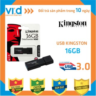 [Mã ELHA9 giảm 15% đơn 50K] USB 3.0 Kingston 16GB DataTraveler 100 G3