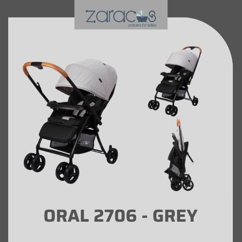 Xe đẩy cho bé Zaracos Oral 2706 Grey Black – Zaracos Việt Nam