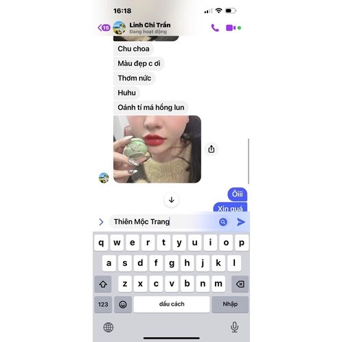 Son handmade Thiên Mộc Trang 100% thiên nhiên an toàn tặng kèm cọ