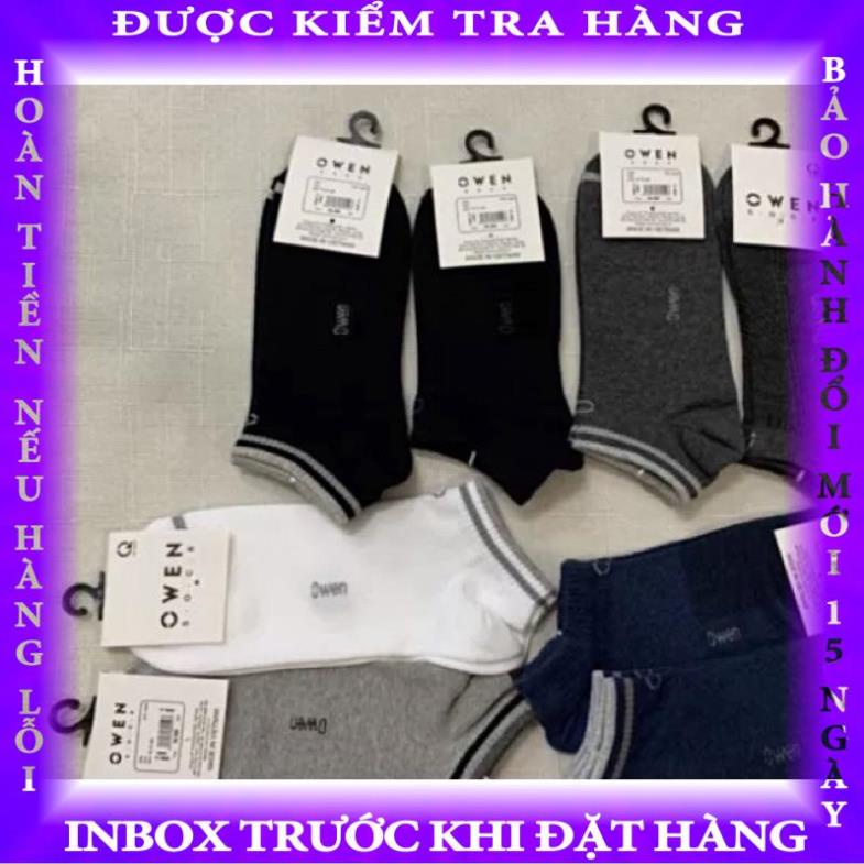 OWEN - Tất nam cổ ngắn 100% cotton CHÍNH HÃNG quocdoanh