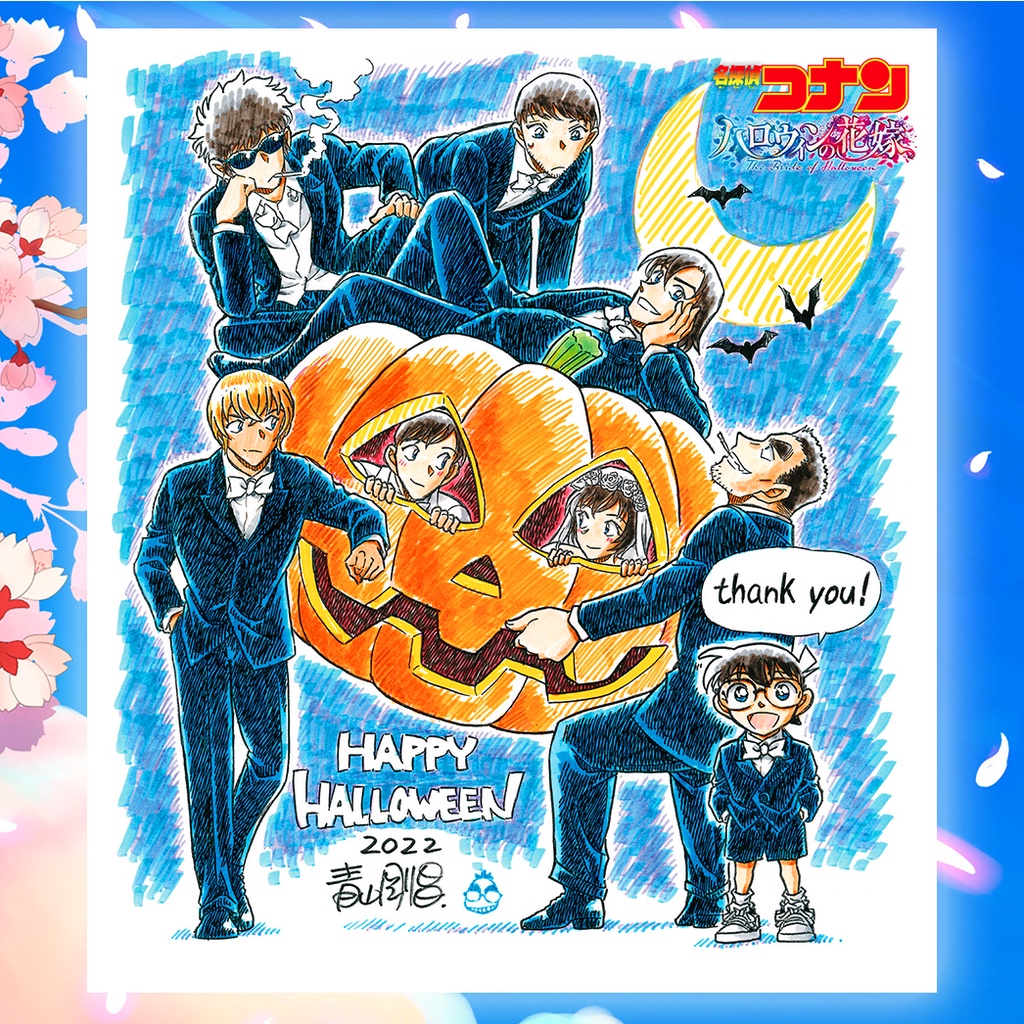 Postcard CONAN NÀNG DÂU HALLOWEEN - POSTCARD ANIME MANGA THÁM TỬ LỪNG DANH CONAN