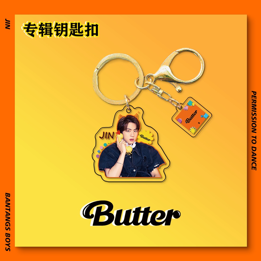 BTS Key Chain Butter Album 2-piece Acrylic Key Cute Creative Pendant