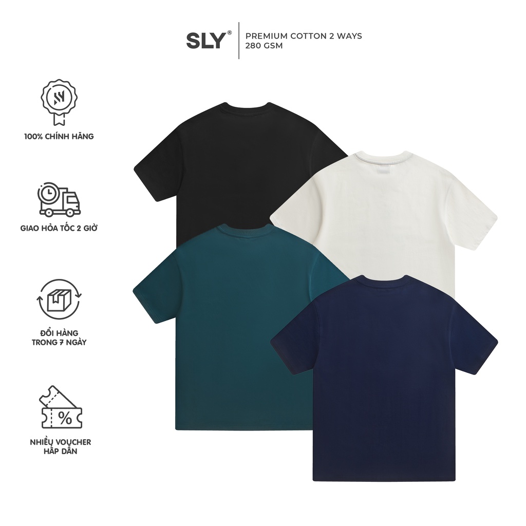 Áo thun SLY Grid Mallard Blue | Black | Navy | Cream