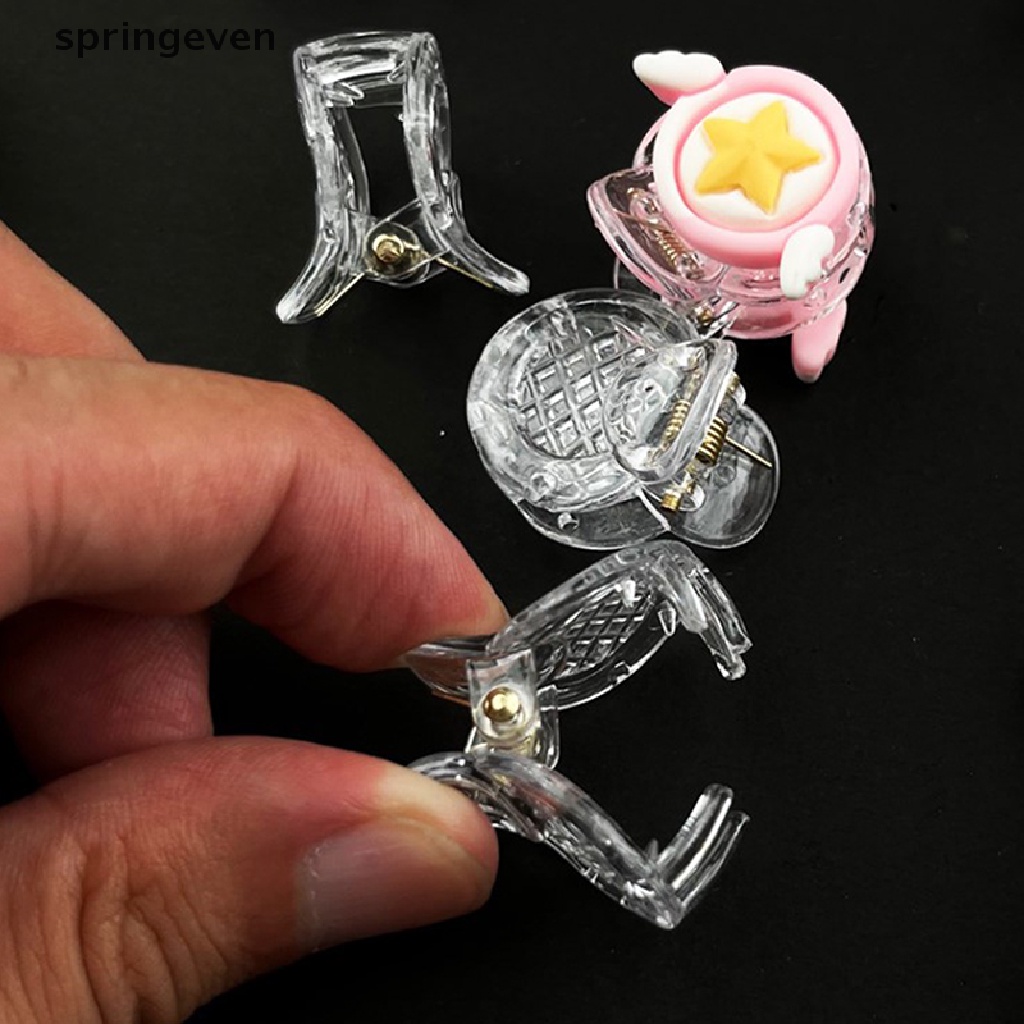 Set 1 / 10 Kẹp Tóc Mini Bằng Nhựa Acrylic Trong Suốt Dễ Thương DIY