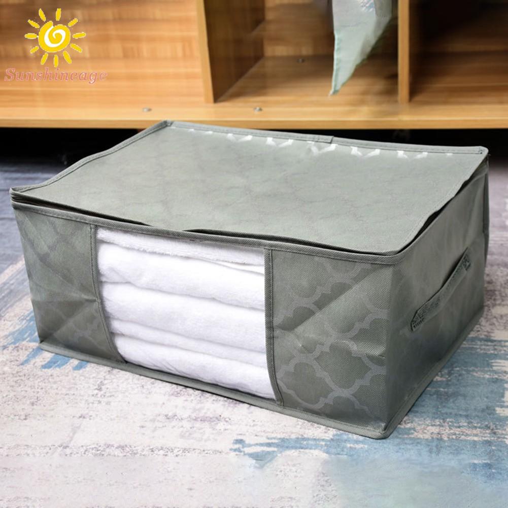【SUNAGE】Clothes Quilt Blanket Storage Bag Fabric Organizer Foldable Zipper Bags Covers【HOT Fashion】
