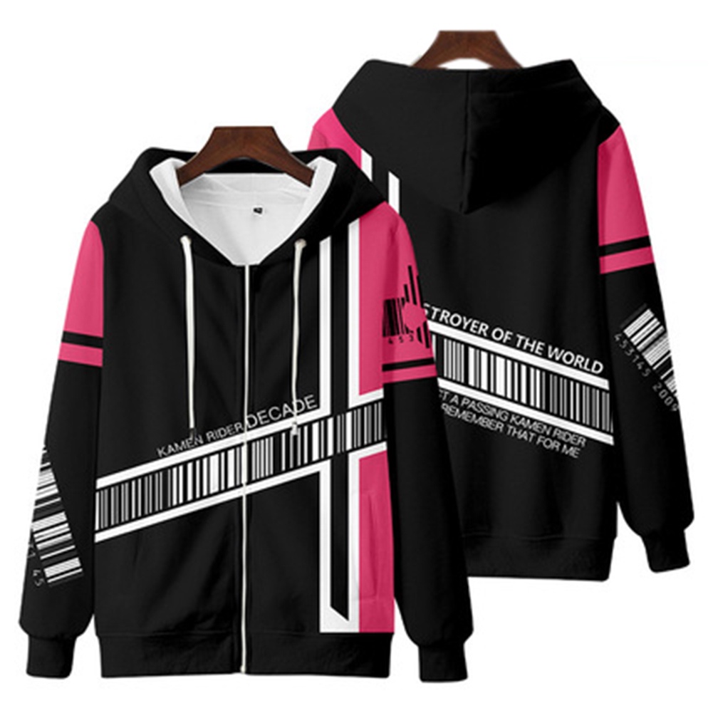Áo Khoác polyester Phong Cách Hiệp Sĩ Khi Cưỡi Cá Ngựa Áo vest Có Khóa Kéo Dáng Rộng Hình the king Diend periphery animation