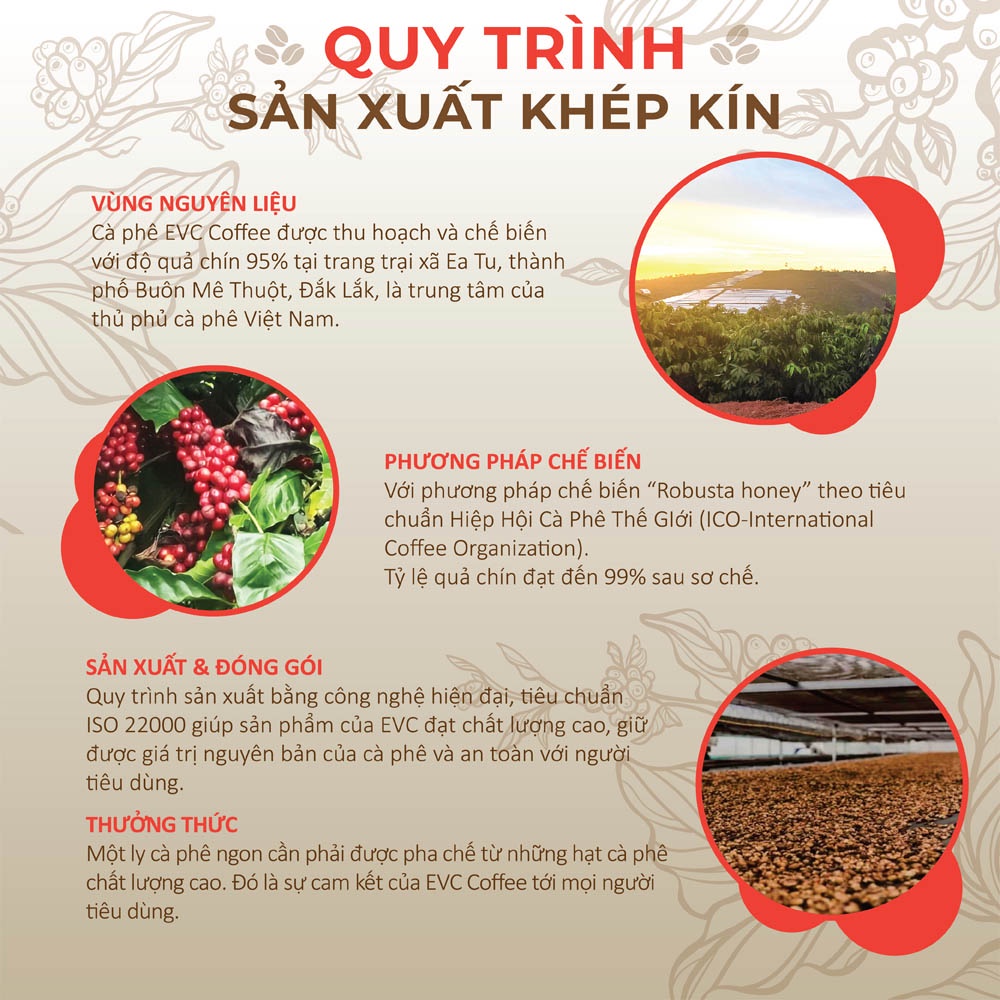 Cà Phê Gói Cà Phê Hòa Tan 3in1 Vị Đậm - EVC Brown Nature -