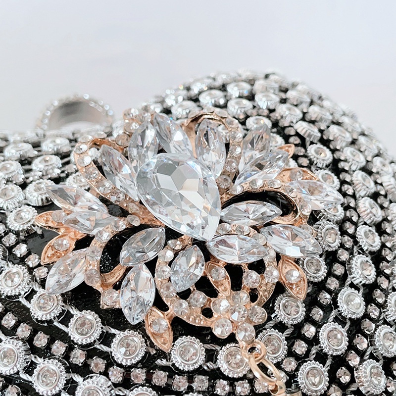 Túi Đeo JASMIN NOIR Chéo Đính Đá Hình Trái Tim Xinh Xắn Cho Nữ