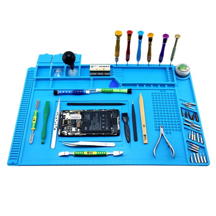 CAO SU CHỊU NHIỆT, TẤM LÓT KỸ THUẬT SỬA ĐIỆN THOẠI, LAPTOP | MÀU XANH S160