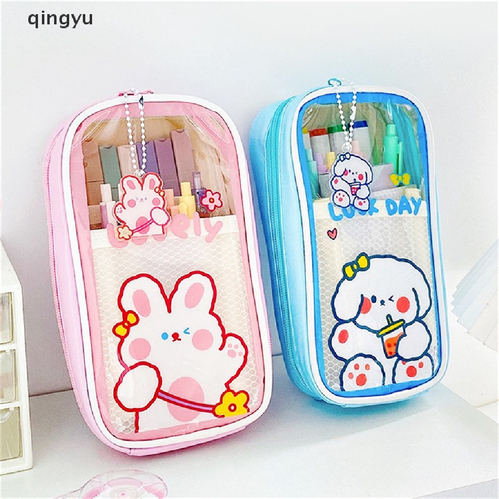 Túi Đựng Bút Trong Suốt Cỡ Lớn Thiết Kế Đơn Giản Sáng Tạo Phong Cách Nhật Bản