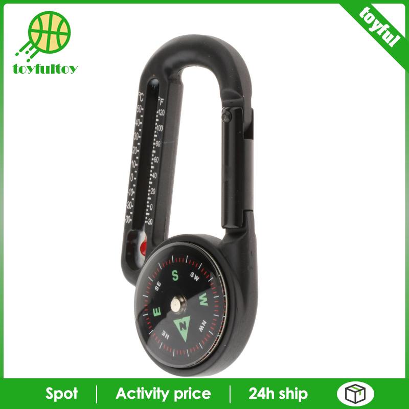 Móc Khóa Kiêm La Bàn / Nhiệt Kế 3 Trong 1 Đa Năng Dành Cho Cắm Trại