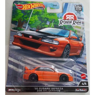 Xe mô hình Hot wheels 2023 car culture ronin run '98 subaru impreza 22B-STI version