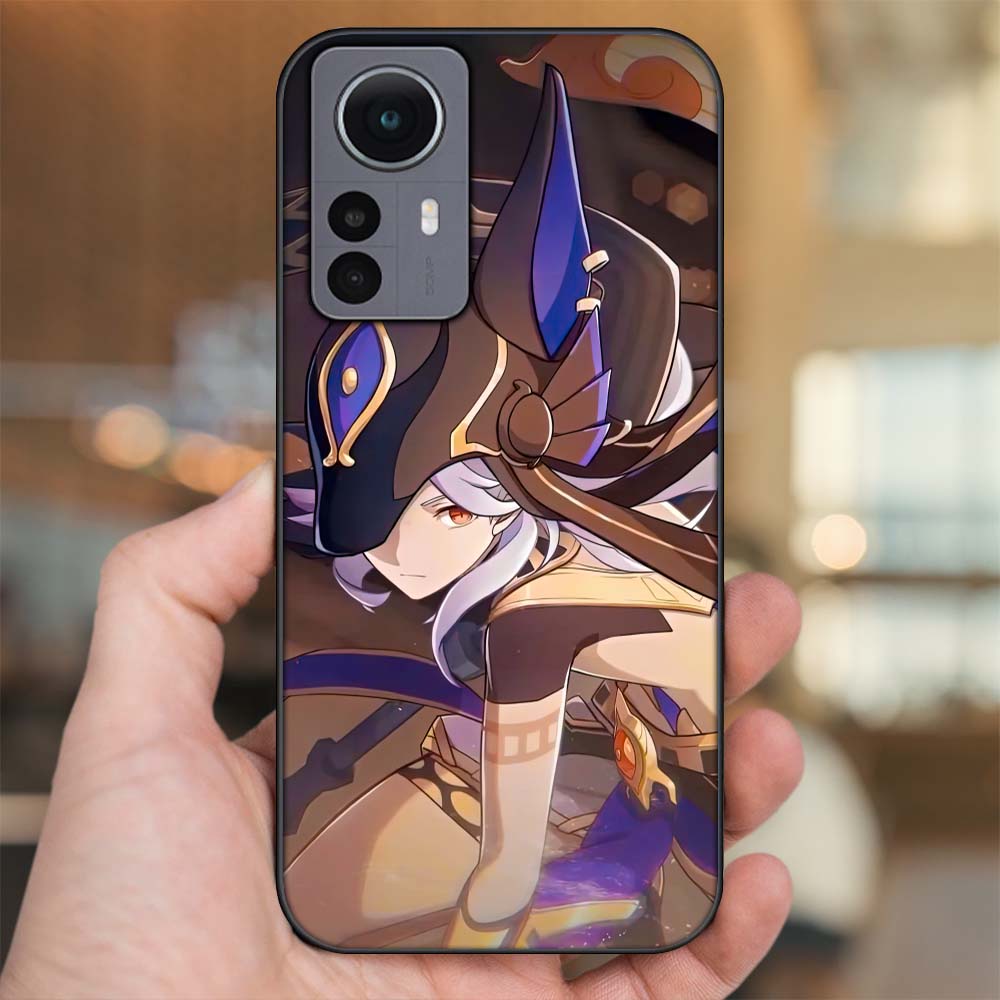 Ốp lưng Xiaomi 12 Pro 5G viền đen in hình Cyno Genshin Impact