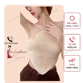 Áo Yếm Croptop Vạt Nhọn LIZ_FASHION, Dáng Ôm Hở Lưng Quyến Rũ A5416