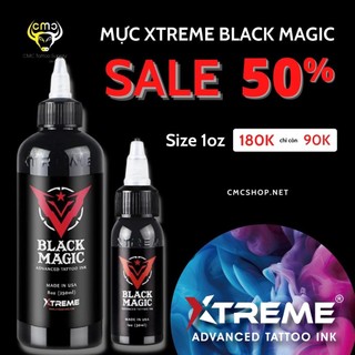 Mực xăm Xtreme Black Magic 1oz chính hãng đánh bóng, đi nét CMC Tattoo Supply