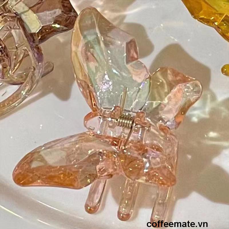 【coffeemate】⚡ Kẹp Tóc Càng Cua Cỡ Lớn Hình Bướm Màu Sáng Thời Trang Mùa Hè Hàn Quốc Cho Nữ