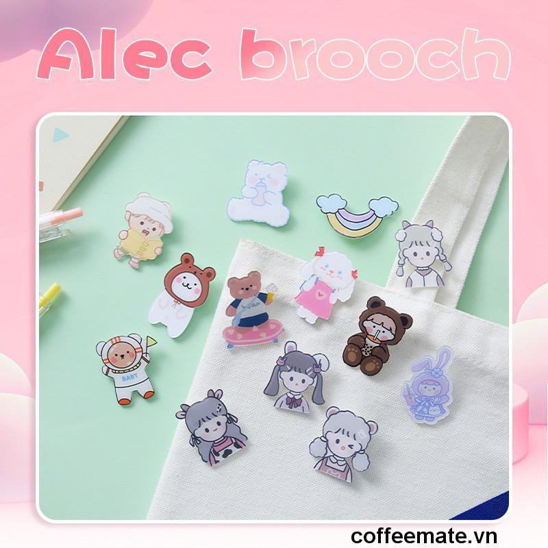 【coffeemate】⚡ Acrylic Trâm Sáng Tạo Hoạt Hình Dễ Thương Thổ Cẩm Túi Cá Tính Quần Áo Phụ Kiện Huy Hiệu