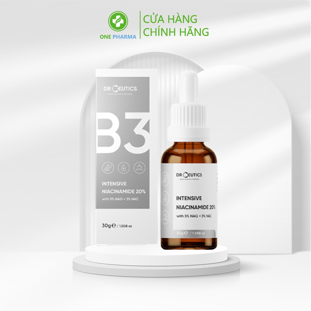 Tinh chất Niacinamide DrCeutics Intensive Niacinamide 20% Mờ Thâm Sáng Da 30g, 100ml