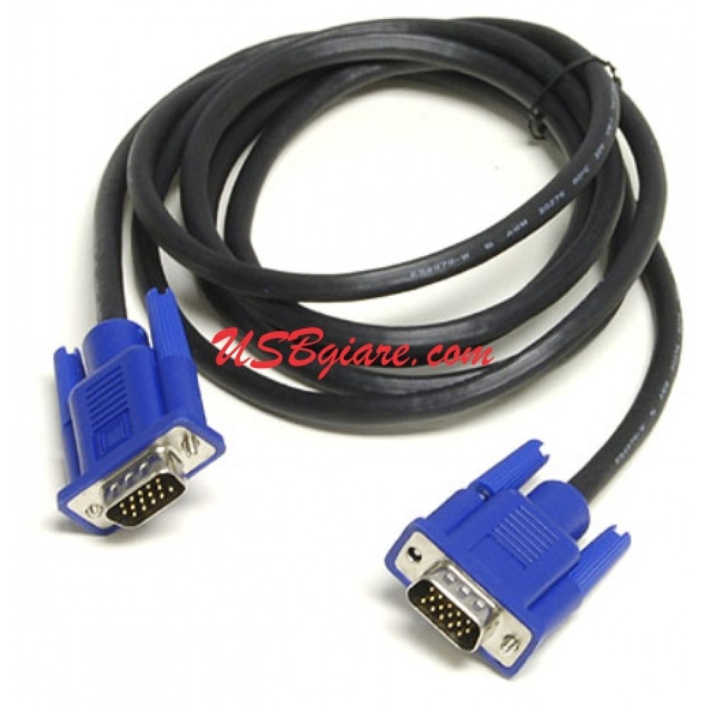 CÁP VGA 3M CHUẨN 3+4 DÂY ĐEN ĐẦU XANH GIÁ RẺ