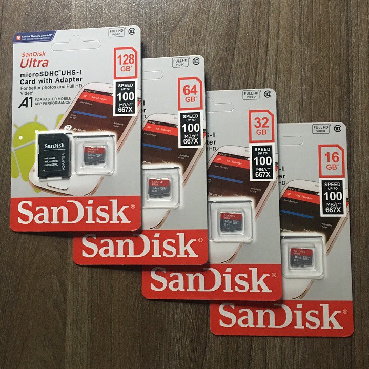 Thẻ Nhớ Sandisk 32GB / 64GB / 128GB SDHC Tốc Độ Cao Với Máy Ảnh 100MB / S | BigBuy360 - bigbuy360.vn