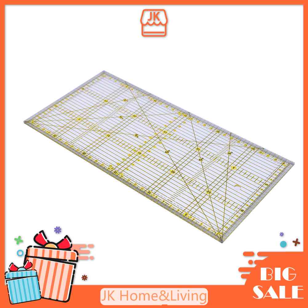 Thước Acrylic Trong Suốt 30X15Cm Chuyên Dụng May Vá