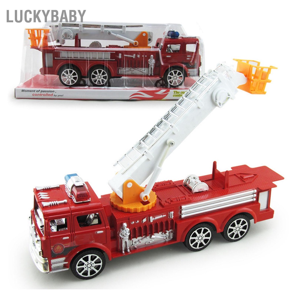 Đồ Chơi Xe Cứu Hỏa Phun Nước Thông Minh Cho Bé - Quà Tặng Xe Chạy Pin Xịt Nước - Size To 30Cm - An Toàn Chống Va Đập Với Thang Xoay 360 Độ - LUCKYBABY