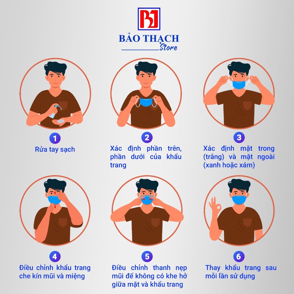 KHẨU TRANG Y TẾ 3 LỚP  - THƯƠNG HIỆU BẢO THẠCH