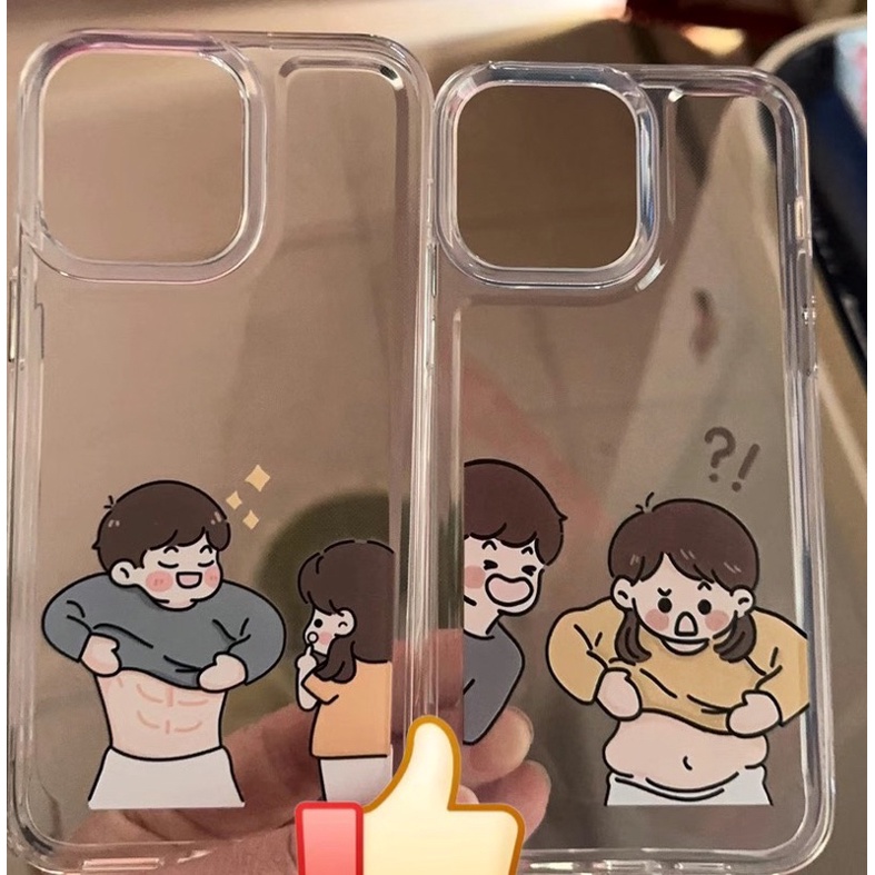 Ốp lưng iphone dành cho các cặp đôi yêu nhau hoạt tiết nam nữ hoạt hình khoe múi khoe mỡ cute , Ốp đôi tình yêu