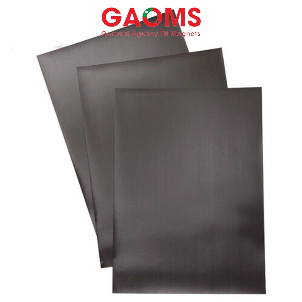 Nam châm lá dạng tấm A4 GAOMS, có thể cắt được màu đen (BLACK)