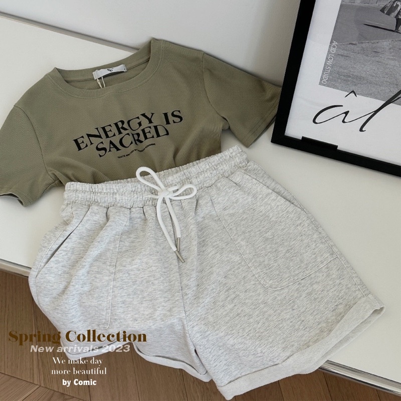 quần short nỉ lưng chun 807021