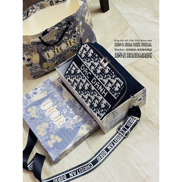 Bộ Phụ kiện làm túi đeo chéo Nam size 18cm