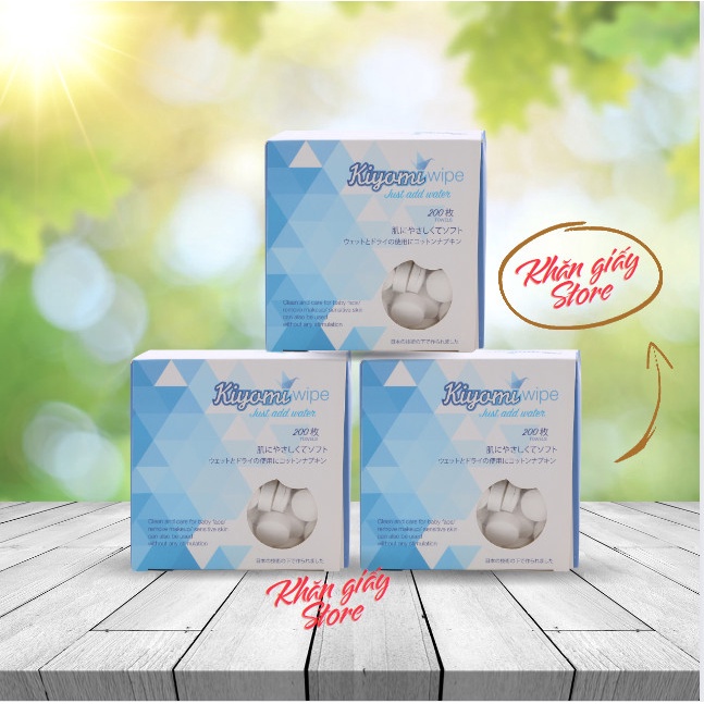 Combo 3 hộp 200 viên khăn nén kháng khuẩn ( Viên Trần )