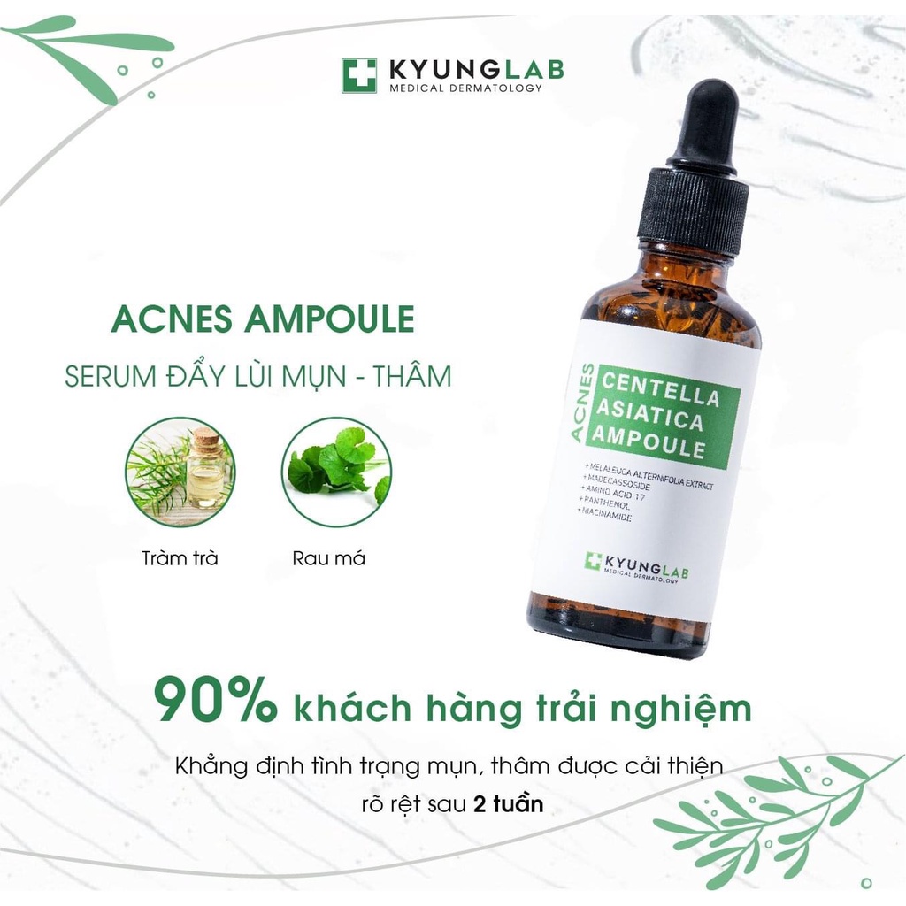 Serum Giảm Mụn KyungLab Acnes Centella Asiatica Ampoule 50ml, Kiềm Dầu Mờ Thâm Ngừa Mụn - Gazumi Beauty