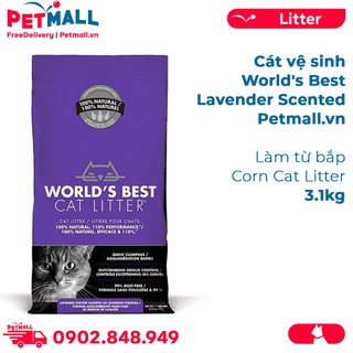 Cát vệ sinh World's Best Lavender Scented 3.1kg - làm từ bắp - Corn Cat Litter
