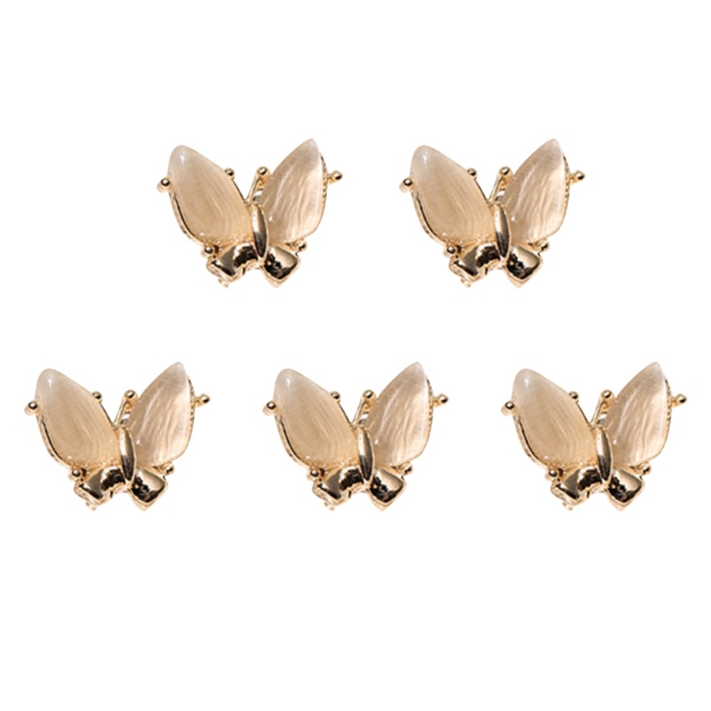 Hộp Phụ Kiện Trang Trí Móng Tay Hình Bướm 3D Bằng Hợp Kim Xinh Xắn