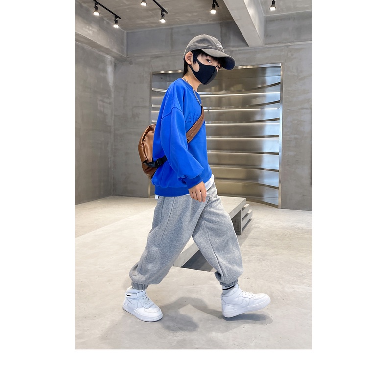 YAOEENH Bộ Đồ Thể Thao Áo Khoác Phối Quần Dài 120-170cm Thời Trang Mùa Thu Cho Bé Trai