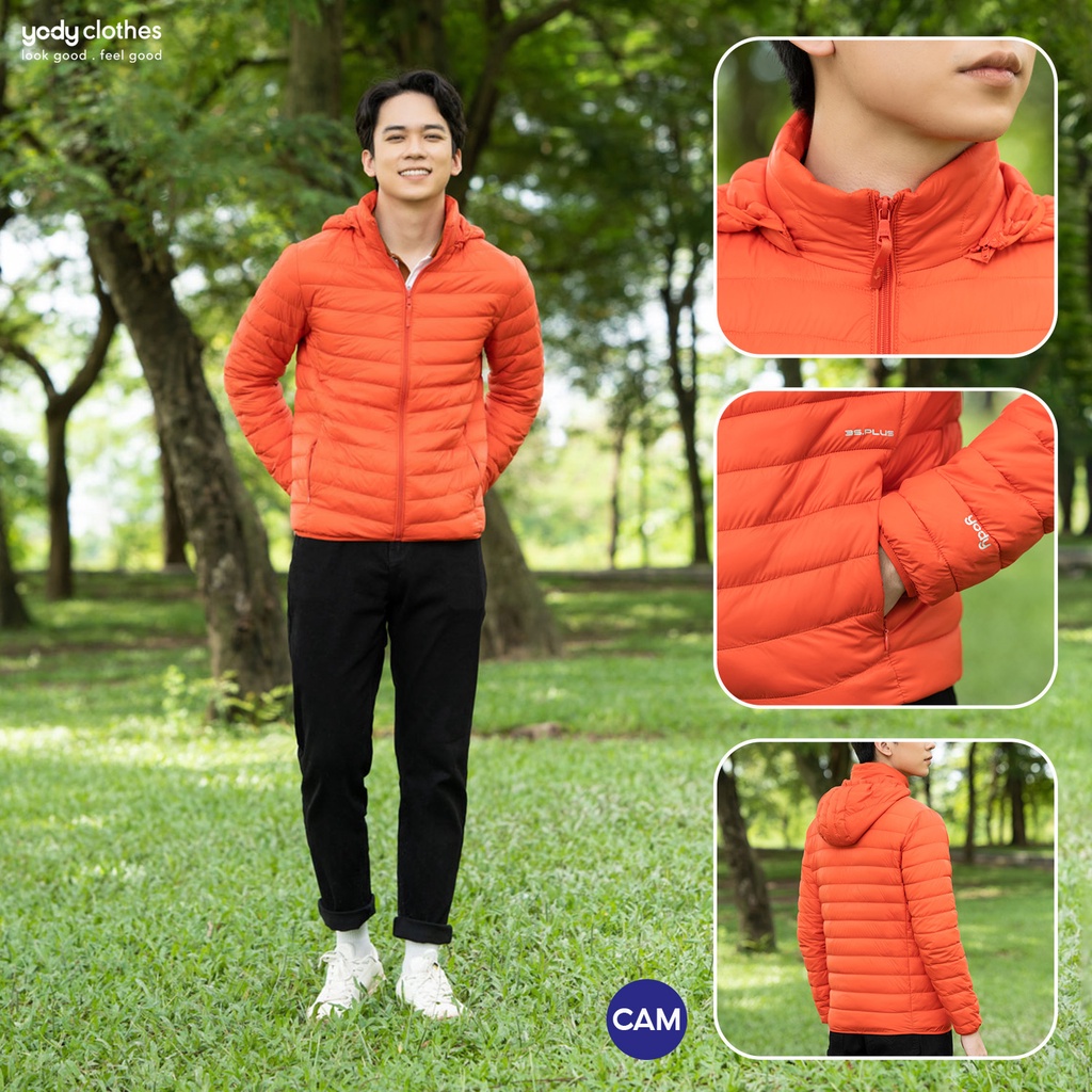 Áo phao nam có mũ 3S PLUS Siêu nhẹ Siêu ấm Siêu gọn Trượt nước PHM5017