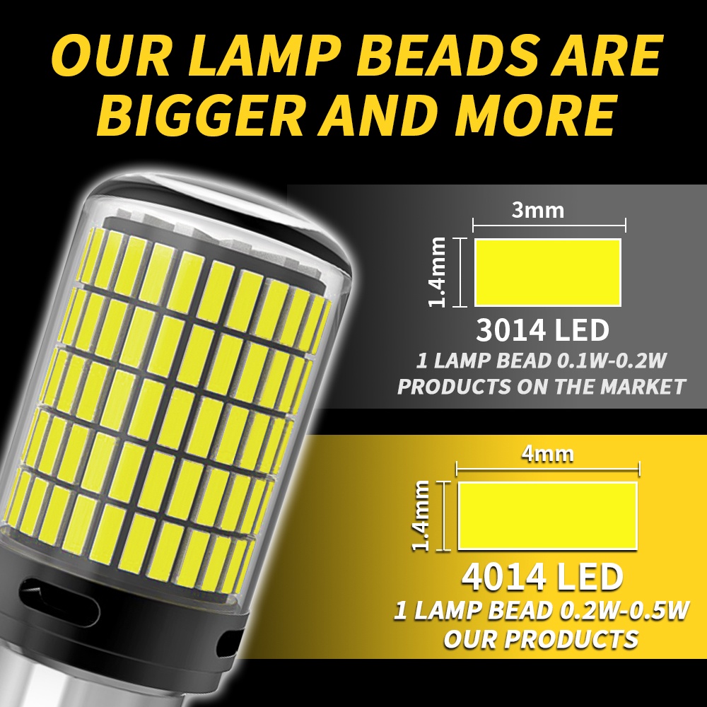 Set 2 Đèn LED Phanh 1156 PY21W 1157 BAY15D P21 / 5W 150LED 4014 SMD Canbus 7440 7443 W21 / 5W 12V Siêu Sáng Dành Cho Ô Tô