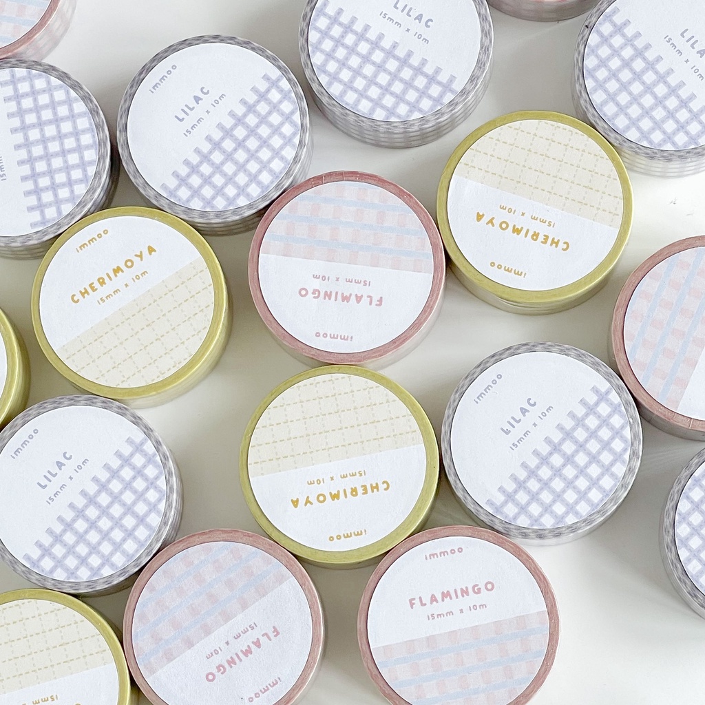 Washi Tape Pastel Pattern Mê Studio Băng Dính Họa Tiết Cơ Bản