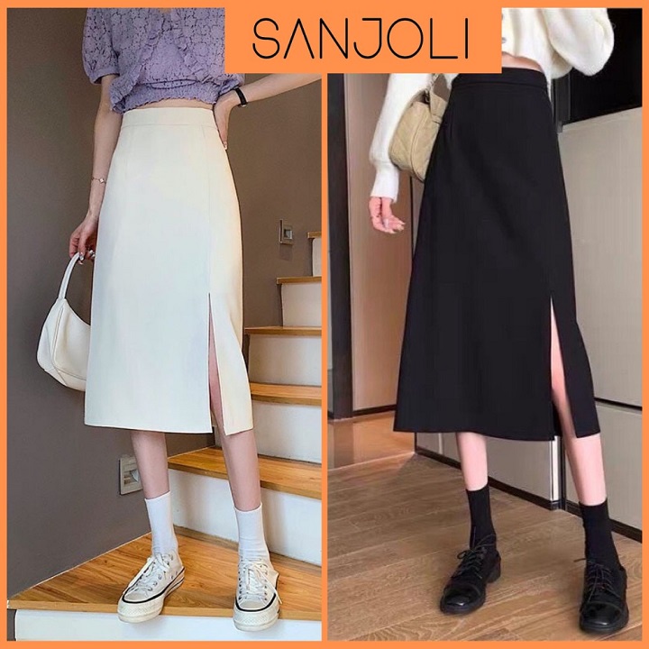 SANJOLI - CHÂN VÁY MAXI CÔNG SỞ NỮ CHỮ A DÁNG DÀI PHONG CÁCH ULZZANG CV001