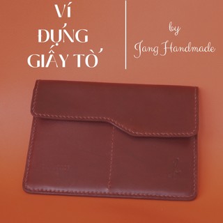 Ví Đựng Giấy Tờ Da Bò Ý - Hàng Thủ Công Handmade - Ví với kiểu dáng basic, gọn nhẹ, tiện dụng