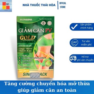 Giảm cân PV Gold - Giảm cân an toàn - Giảm mỡ bụng - Tăng cường đào thải mỡ dư thừa - Hộp 60 viên