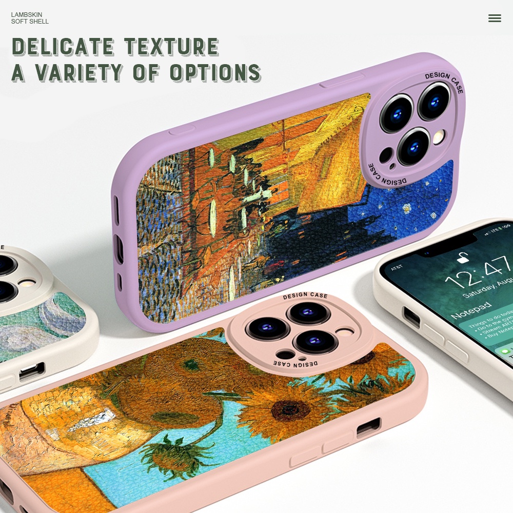 Compatible With iPhone 11 Pro MAX SE 2020 X XS XR 6 6S 7 8 Plus 2022 cho Ốp lưng điện thoại In Hình Cartoon Artistic oil painting