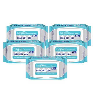 Khăn ướt cồn Let-green 50 tờ
