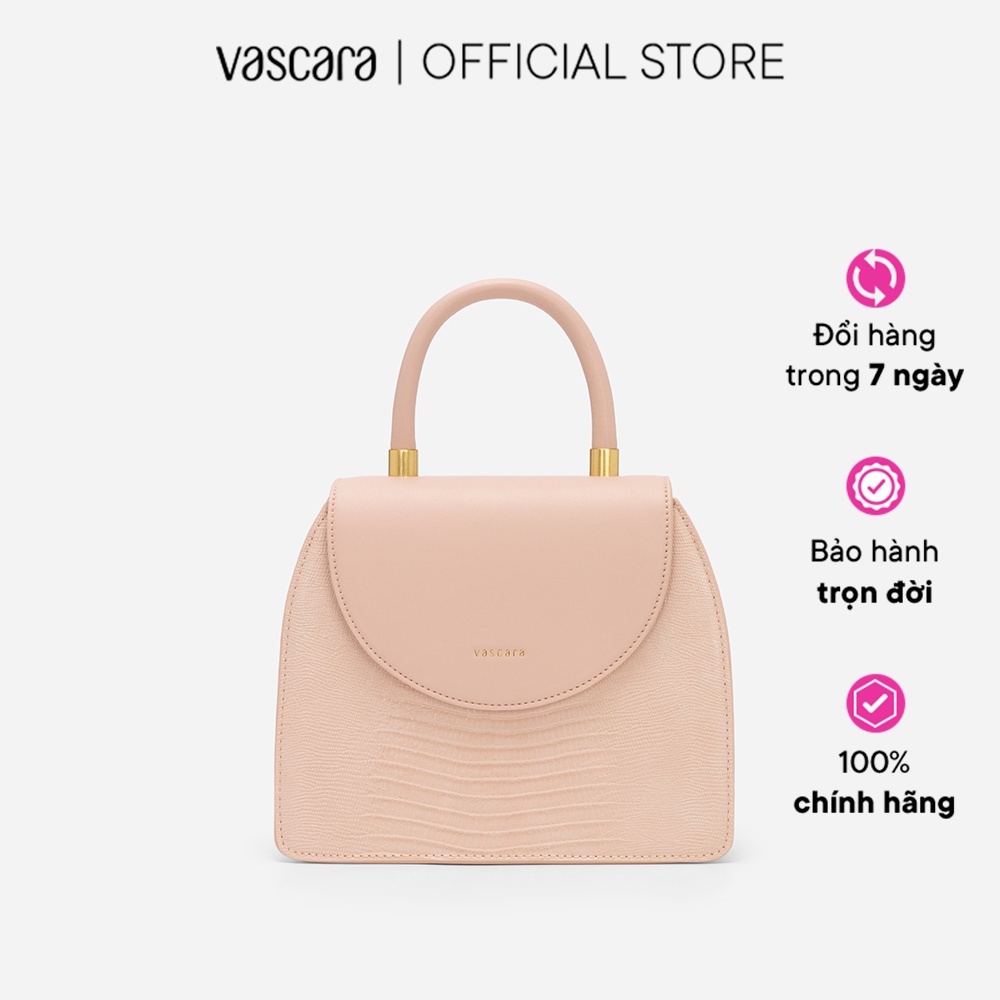 Vascara Túi Xách Tay Vân Da Kỳ Đà Quai Đứng - SAT 0300