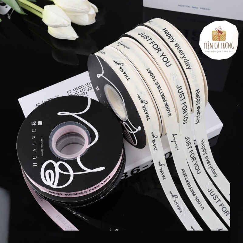 [Khổ 1.5cm] Dây Ruy Băng Cao Cấp Trang Trí Quà Tặng Decor - Sinh nhật - 14/2 - 8/3 - 20/10 - Giáng Sinh