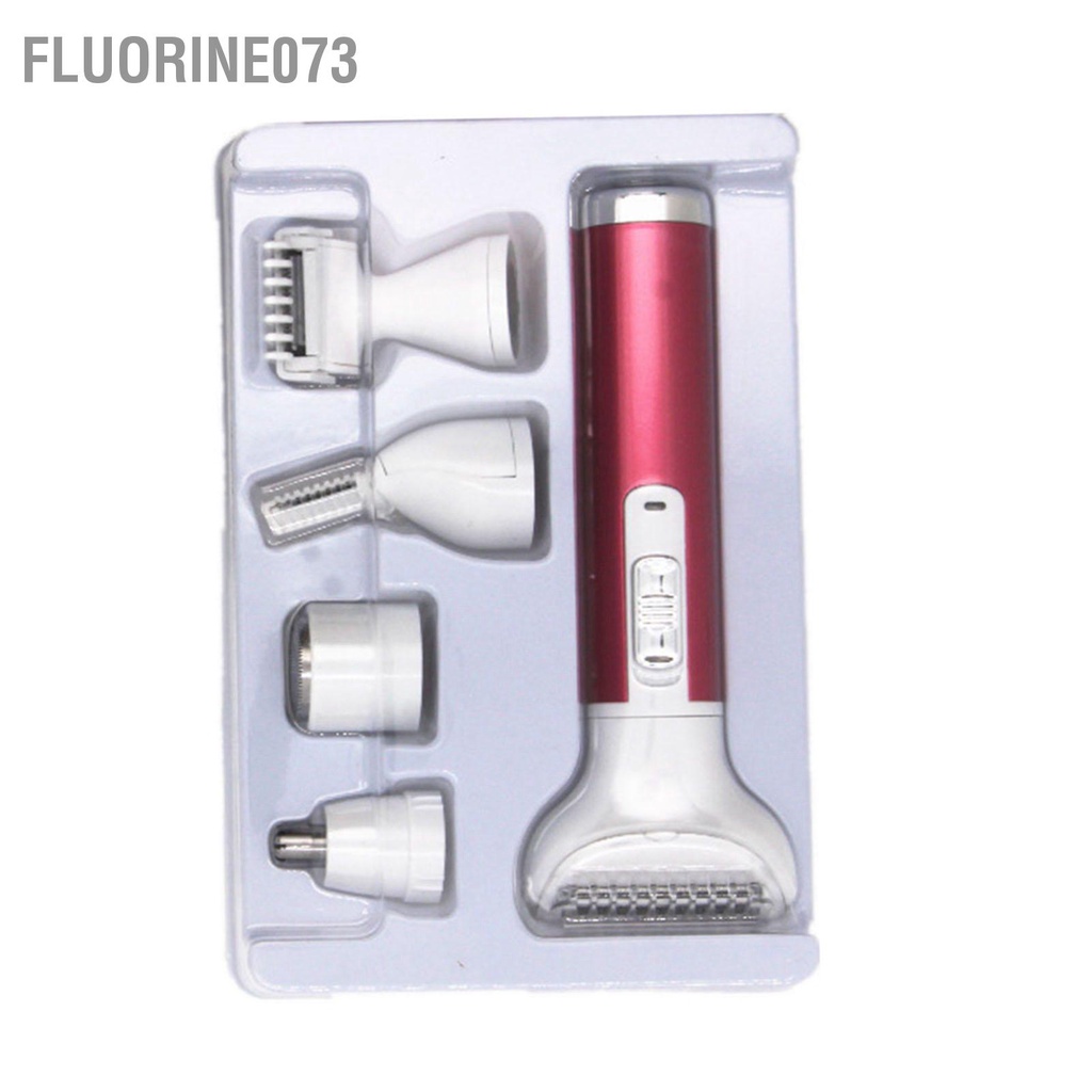 Tông Đơ Cắt Tóc Nữ 5 Trong 1 Chống Nước Mini USB Electric Lady Clipper Groomer Hoa Hồng Đỏ【Fluorine073】