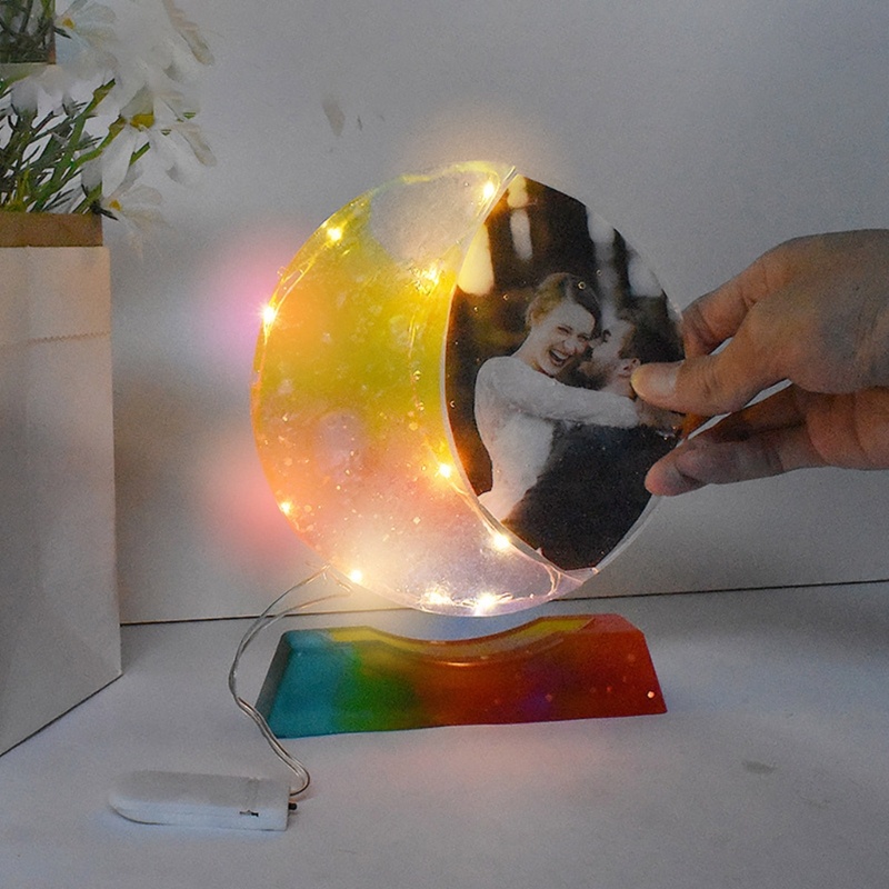 Khuôn Làm Khung Ảnh Bằng Nhựa Hình Mặt Trăng Độc Đáo DIY