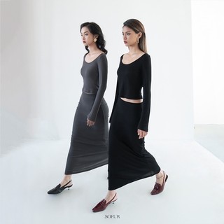 SET ÁO VÀ CHÂN VÁY DÀI - SOEUR MINA KNITWEAR SET